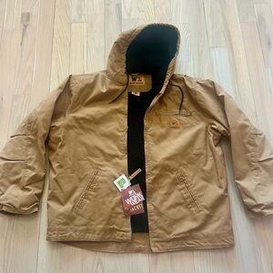 Wells Lamont Workwear Jacket XL – Tan Hooded Fleece‑Lined